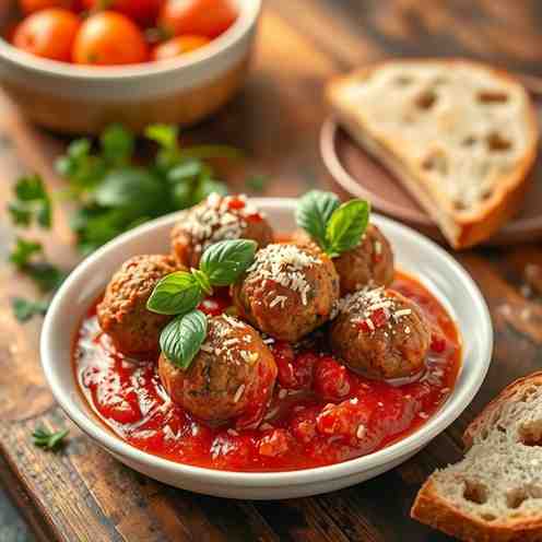 Traditional Meatballs in Tomato Sauce - Polpette Recipe